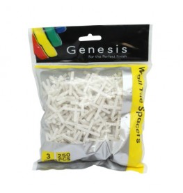 Genesis 3mm White Cross Shaped Tile Spacers Bag of 500