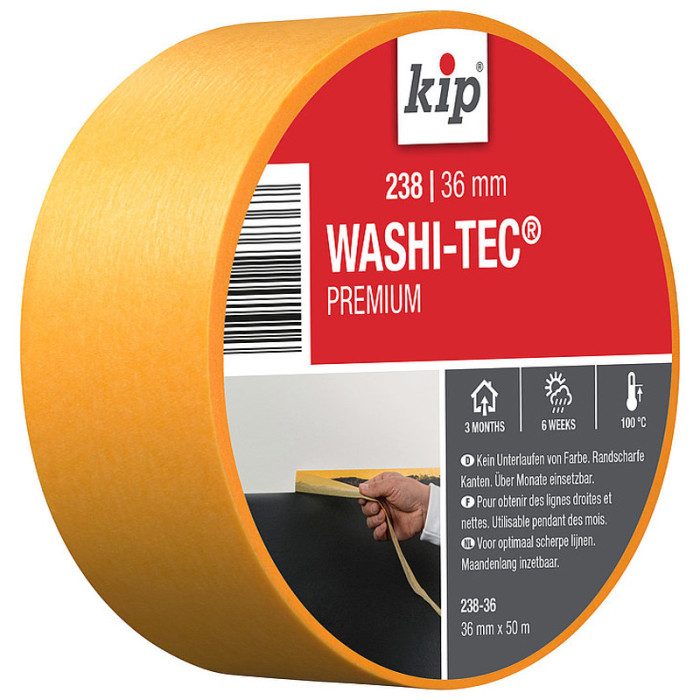 Kip 238 Washi-Tec Premium Plus Tape Yellow 36mm x 50m