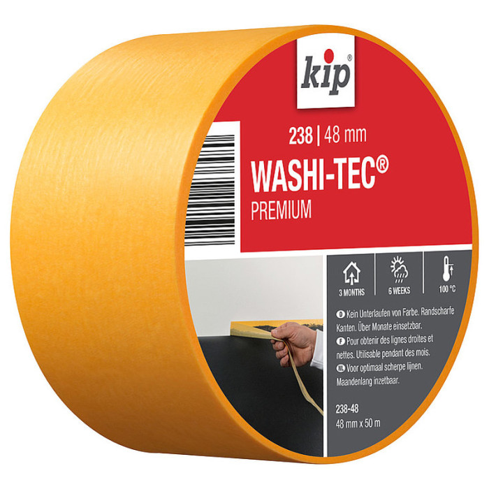 Kip 238 Washi-Tec Premium Plus Tape Yellow 48mm x 50m