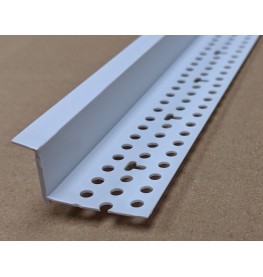 Trim-Tex Shadow Gap White PVC Feature Bead Profile 15.8mm x 6.3mm x 305cm 1 length AS5710