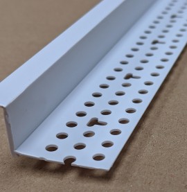 Trim-Tex Shadow Gap White PVC Feature Bead Profile 15.8mm x 6.3mm x 305cm 1 length AS5710