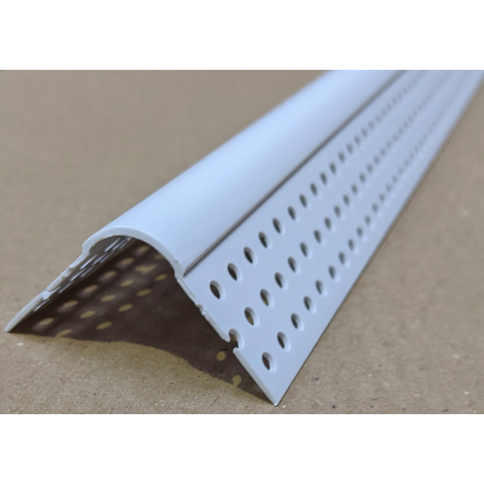 Trim-Tex 350 Bullnose Corner Bead White PVC 2.4m 1 Length 35010