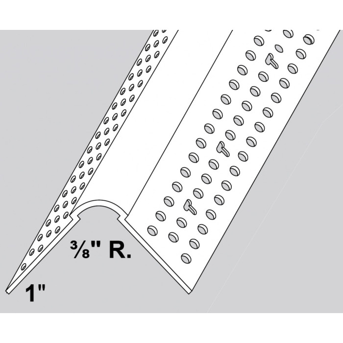 Trim-Tex 350 Bullnose Corner Bead White PVC 2.4m 1 Length 35010