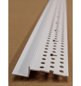 Trim-Tex 6mm x 12.7mm White PVC Shadow Feature Bead Profile 3m 1 length AS5450