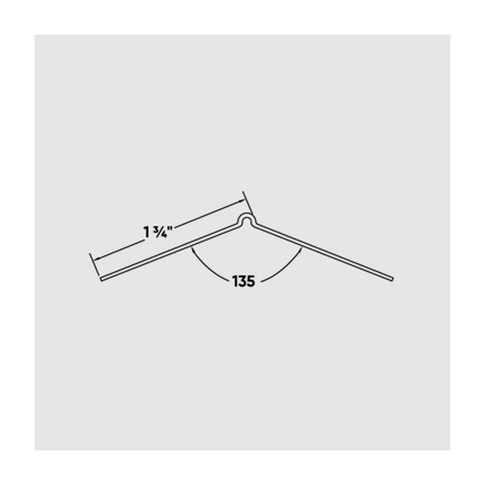 Trim-Tex Outside Splayed PVC Jumbo Corner Bead 1 Length 135 Degree JS10