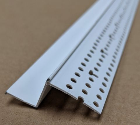 Trim-Tex 15mm Shadow Gap White PVC Feature Bead Profile 15mm x 15mm x ...